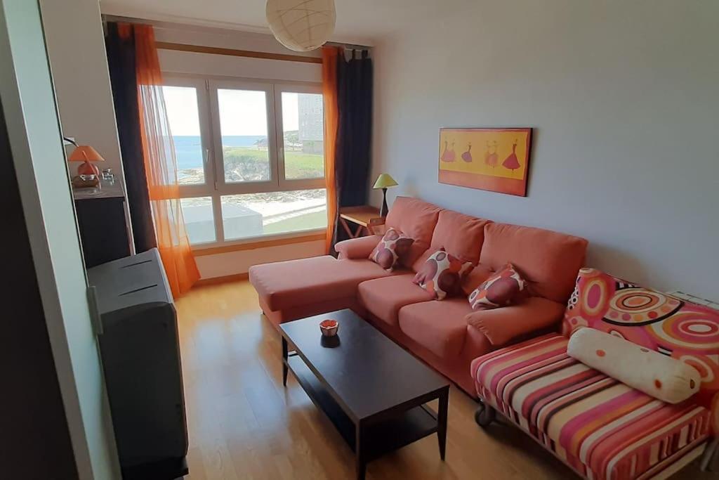 Ferienwohnung Apartamento 1ª Linea Con Vistas A La Playa San Cibrao Exterior foto